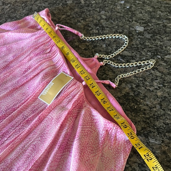 Michael Kors Pink Tiered Sundress with silver chain straps NWT XL - Picture 12 of 16